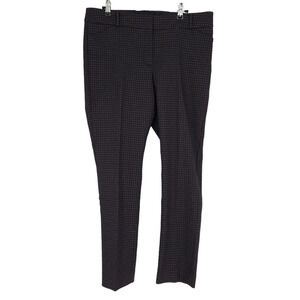 Ann Taylor LOFT Julie Skinny Ankle Dress Pants Jacquard Print Mid Rise Trousers